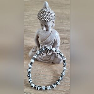 Zebra Stone Beaded Bracelet